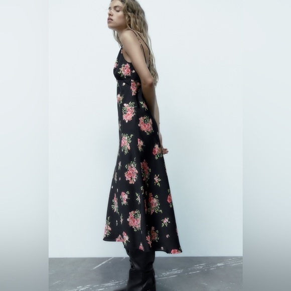 Zara Floral Print Slip Dress New with tags - Picture 1 of 8